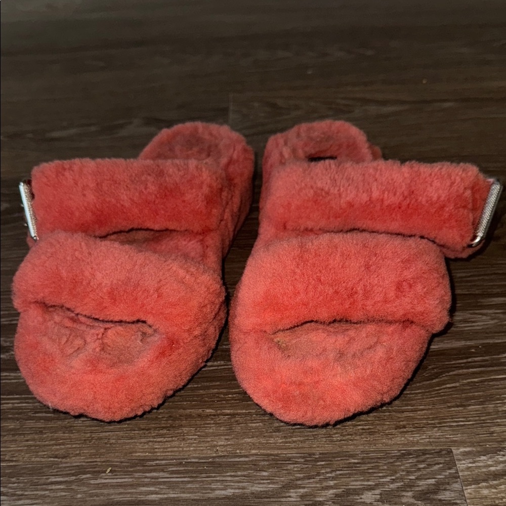 Fluffy Red Slippers